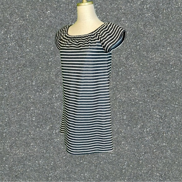 Madewell ‘Striped Melody Off-The-Shoulder Mini Dress’ in Black & White Size S - Picture 8 of 14